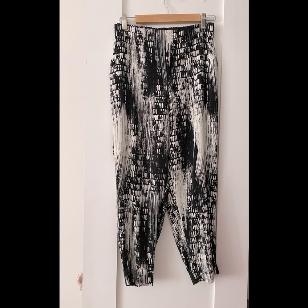 ☀️Satin black & white trousers